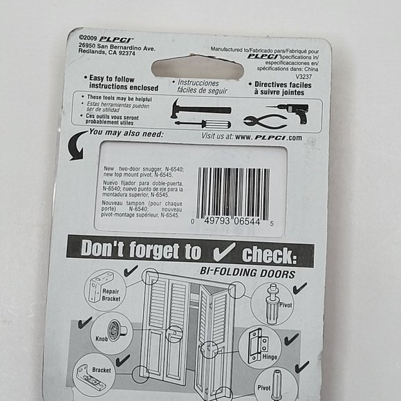 PRIME-LINE BI-FOLD DOOR #N6544 TOP GUIDE ROLLER 7/8 IN. O.D. FITS‎ 7/16 IN. HOLE - Picture 8 of 13